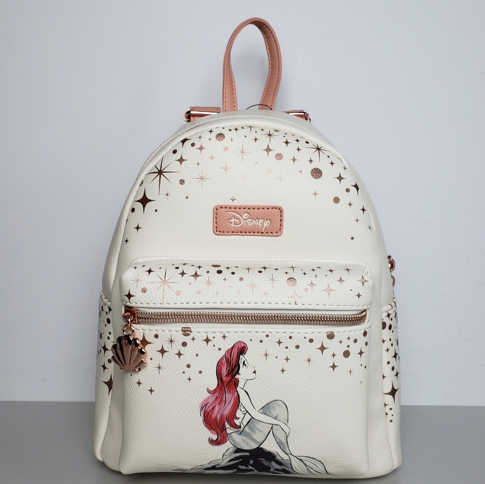 Loungefly Disney Ariel Rose Gold Mini Backpack - Picture 2 of 7